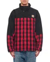 Junya Watanabe Check Pattern Jacket With Frontal Zip And Snap Button Closure In Red