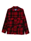Junya Watanabe Checked Press-stud Shirt Jacket In Red