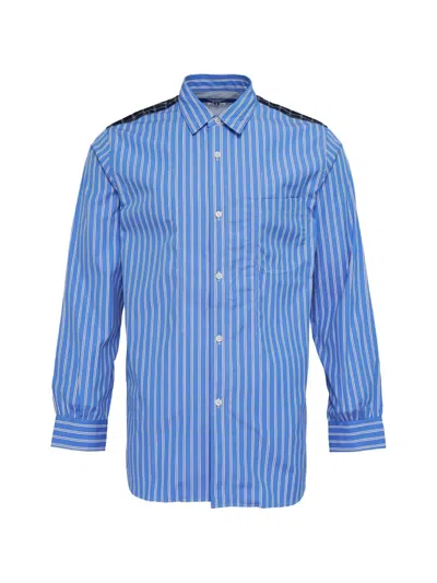 Junya Watanabe Check Stripe Shirt In Blue