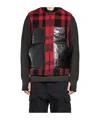 Junya Watanabe Check Pattern Sleeveless Jacket Pockets In Black