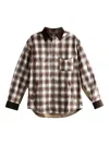 Junya Watanabe Checked Corduroy-paneled Overshirt In Multi