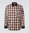 Junya Watanabe Checked Corduroy-paneled Overshirt In Multi
