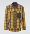 Junya Watanabe Checked Cotton Flannel Jacket In Yellow
