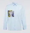 Junya Watanabe Checked Cotton Poplin Shirt In Sax X Blu/rd/y