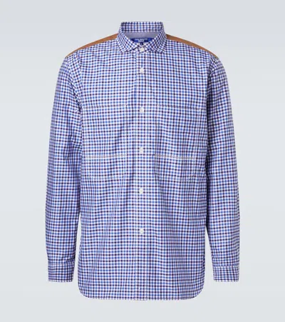 Junya Watanabe Checked Cotton Shirt In Blue