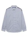 Junya Watanabe Cotton Striped Shirt In Blue