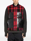 Junya Watanabe Mackinaw Wool And Leather Vest In Multi