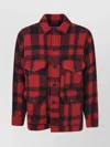 Junya Watanabe Checked Pattern Collared Shirt Jacket In Red