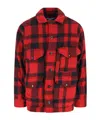 Junya Watanabe Checked Press-stud Shirt Jacket In Red