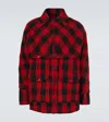 Junya Watanabe Checked Wool Jacket In Red