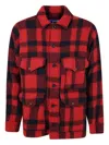 Junya Watanabe Checked Pattern Collared Shirt Jacket In Red
