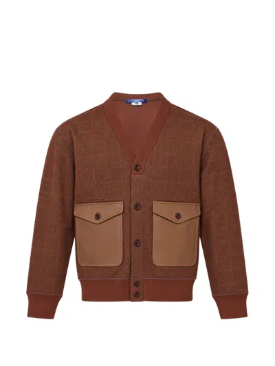 Junya Watanabe Check-pattern Cardigan In Brown