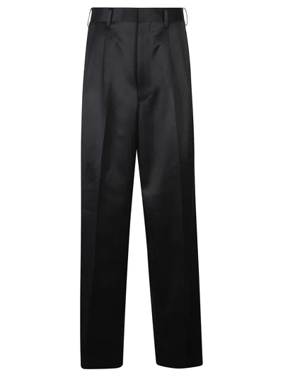 Junya Watanabe Chic Wool And Viscose Trousers With Belt Loops In Black