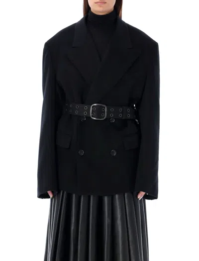 Junya Watanabe Classic Double Breasted Jacket For Women In Black