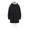Junya Watanabe Ribbed Cuff Drawstring Coat In Black