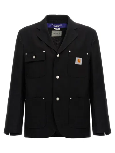 Junya Watanabe Single-breasted Jacket In Black