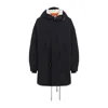 Junya Watanabe Ribbed Cuff Drawstring Coat In Black