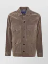Junya Watanabe Collared Jacket With Long Sleeves And Pockets In Brown