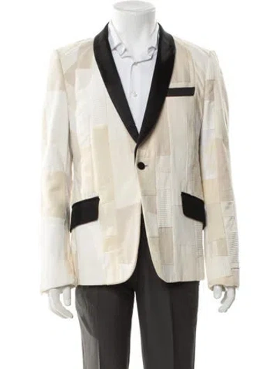 Pre-owned Junya Watanabe Colorblock Pattern Blazer In Neutral