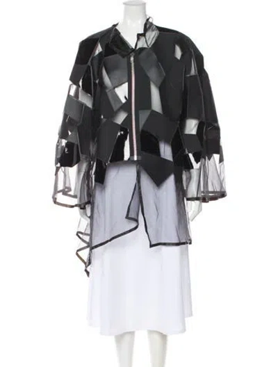 Pre-owned Junya Watanabe Colorblock Pattern Coat In Black