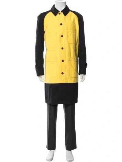 Pre-owned Junya Watanabe Colorblock Pattern Jacket In Yellow