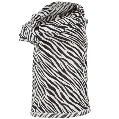 Pre-owned Junya Watanabe Comme Des Garçons Asymmetric Zebra Print Knit Top In Gray