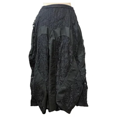 Pre-owned Junya Watanabe Comme Des Garçons Black Lace Skirt S