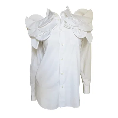 Pre-owned Junya Watanabe Comme Des Garcons  Origami Applique Shirt In Gray