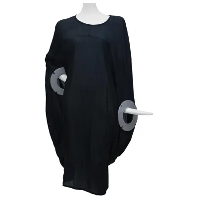 Pre-owned Junya Watanabe Comme Des Garçons Linen Knee-length Dress In Black