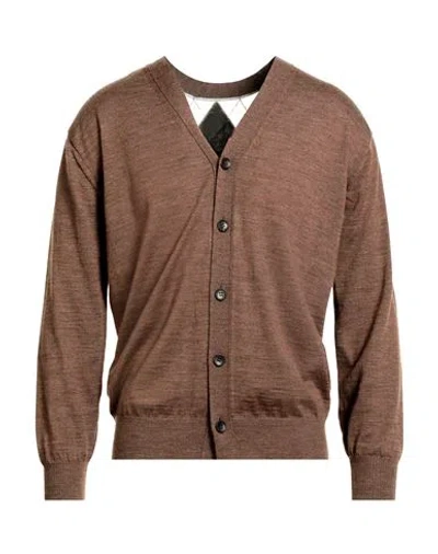 Junya Watanabe Comme Des Garçons Man Cardigan Brown Size S Wool