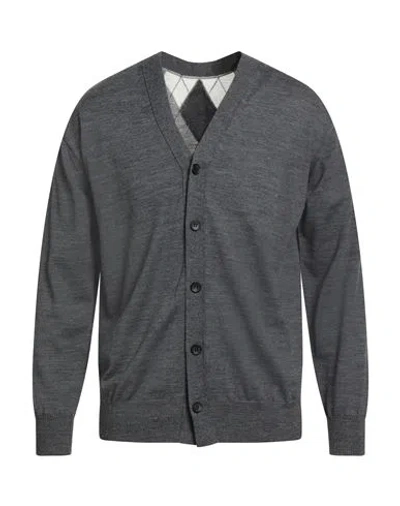 Junya Watanabe Comme Des Garçons Man Cardigan Charcoal Size S Wool In Gray