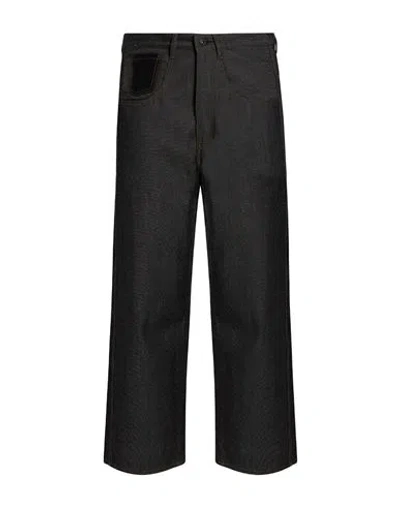 Junya Watanabe Comme Des Garçons Man Jeans Black Size M Wool, Cotton, Cow Leather