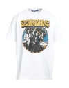 Junya Watanabe Cotton Scorpions Crew Neck T-shirt With Print In White