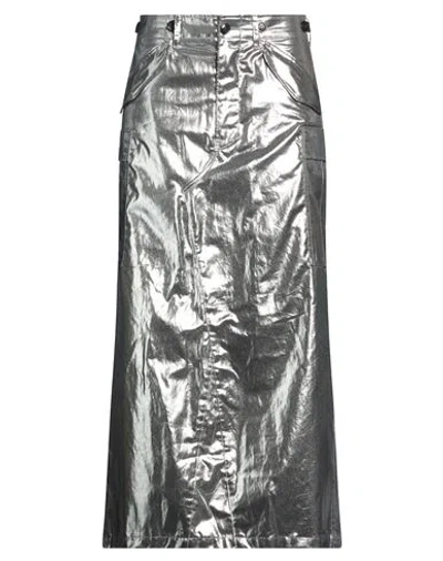 Junya Watanabe Comme Des Garçons Woman Maxi Skirt Silver Size L Cotton