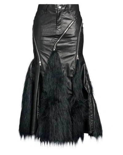 Junya Watanabe Comme Des Garçons Woman Midi Skirt Black Size M Polyurethane Resin, Acrylic