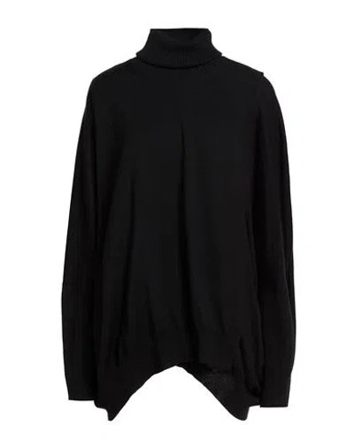 Junya Watanabe Comme Des Garçons Woman Turtleneck Black Size M Wool, Nylon, Polyurethane