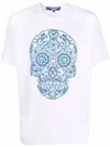 Junya Watanabe Comme Dg Off White Skull Print Cotton T-shirt In White