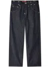 Junya Watanabe Contrast-stitch Jeans In Blue