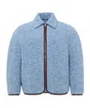 Junya Watanabe Contrast Trim Zip-up Casual Jacket In Blue