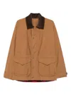 Junya Watanabe Corduroy-collar Flap-pocket Jacket In Brown