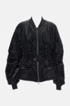 Junya Watanabe High-shine Bomber Jacket Front Pockets In Black