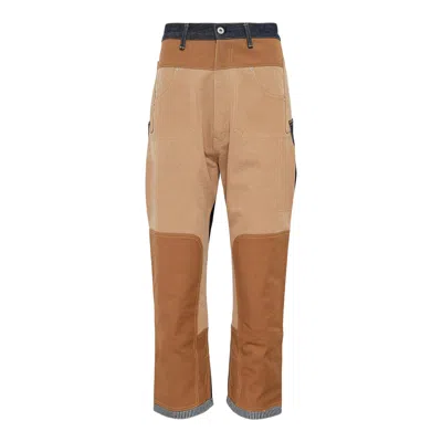 Junya Watanabe Cotton Denim Canvas Jeans In Multi