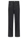 Junya Watanabe Cotton Denim Jeans With Corduroy Back And Contrast Stitching In Black