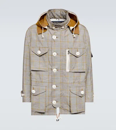 Junya Watanabe Cotton Field Jacket In Brn/ylw/wht X