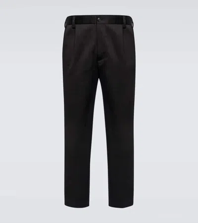 Junya Watanabe Cotton Gabardine Straight Pants In Black