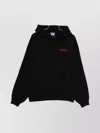 Junya Watanabe Cotton Hoodie With Logo And Back Print In Black