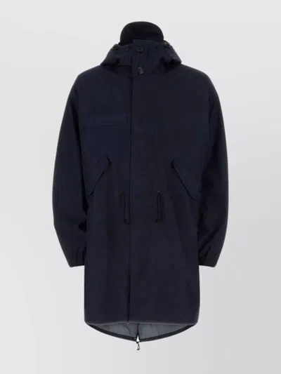 Junya Watanabe Cotton Jacket With Hood And Goggles In Black