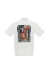 Junya Watanabe Cotton Jersey T-shirt With Screen-printed Graphic In White