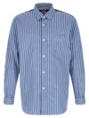 Junya Watanabe Blue Patchwork Shirt In Blue