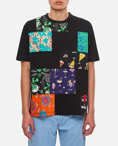 Junya Watanabe Cotton Patch T-shirt In Multicolor
